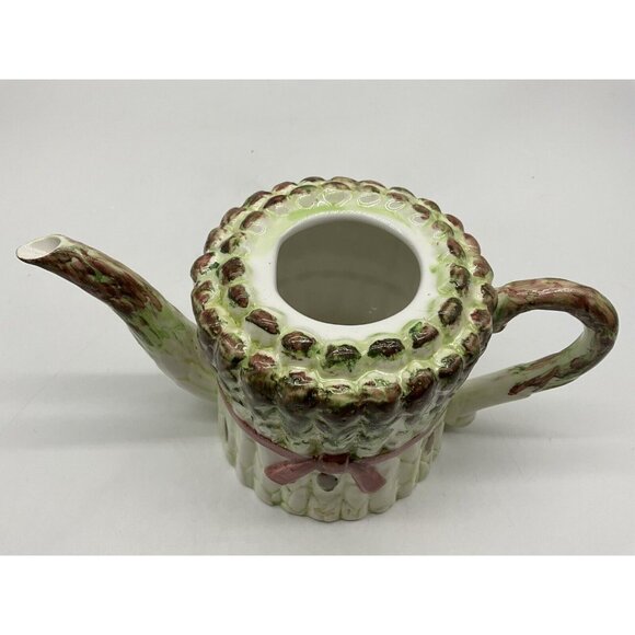 Ceramic Asparagus Vintage Teapot w/ Lid by Seymour Mann Hand Painted Collectible - Picture 11 of 16